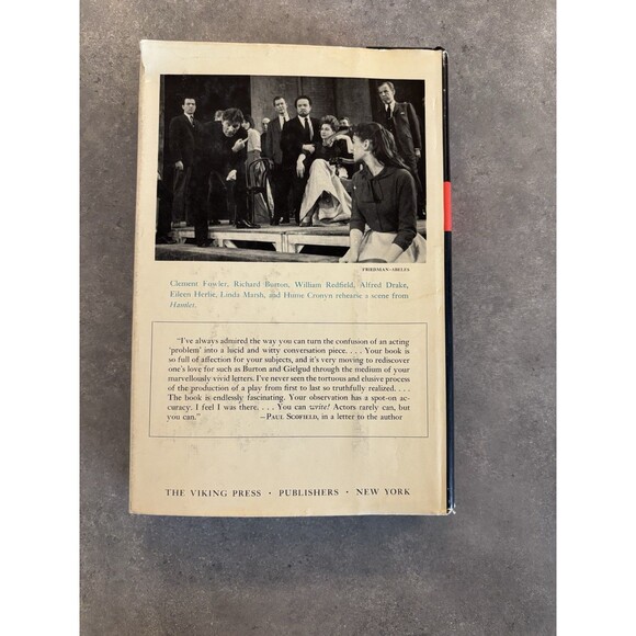 Letters from an Actor by William Redfield First Ed First Print 1967 Viking Press - Picture 3 of 4